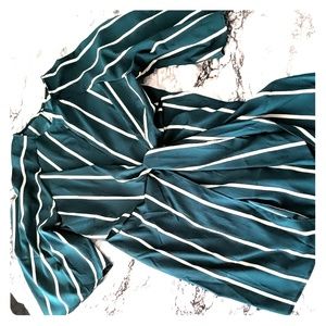 True Destiny striped silky minidress